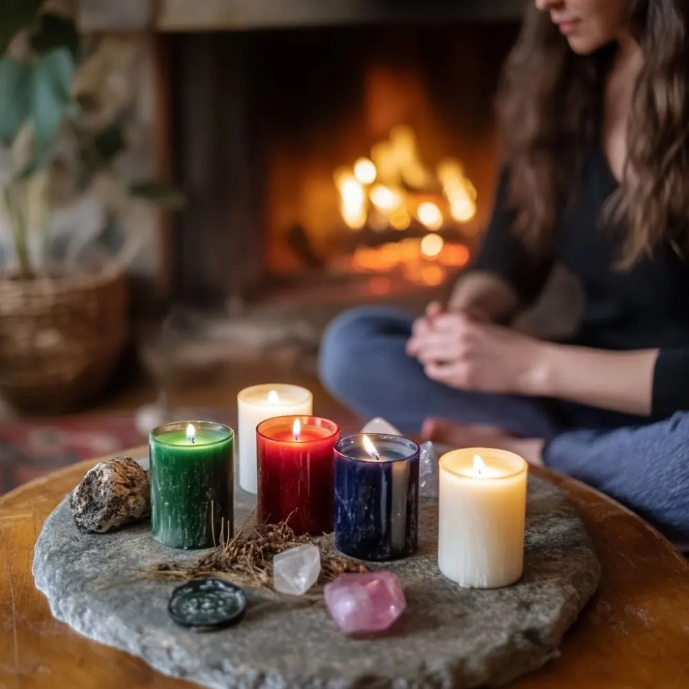 Candle magic, a branch of witchcraft, uses the colors of candles to enhance different intentions. Beginners often start with basic colors like white for healing and protection, and black for banishing negative influences. For love spells, red or pink candles are used, while green or yellow candles might be chosen for money and prosperity. Aesthetic arrangements of candles can boost manifestation power. For specific needs, such as winning a court case, tailored spells with appropriate colors and intentions can be performed. Candle magic blends simplicity with deep spiritual practices to achieve various goals, including love, protection, and healing.