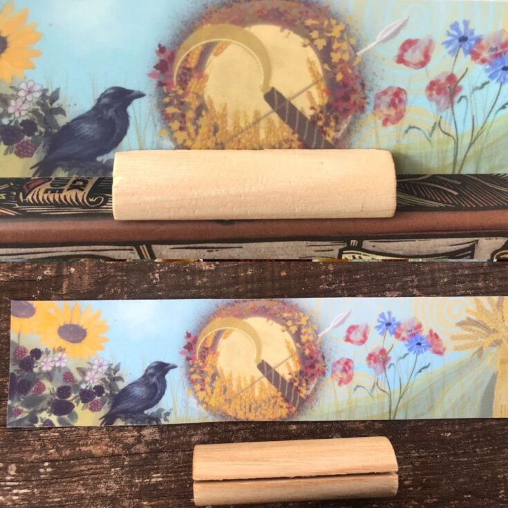 Lammas Altar Banner Card with Wooden Holder