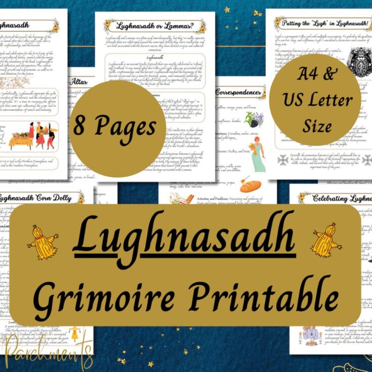 Lughnasadh Grimoire Printable
